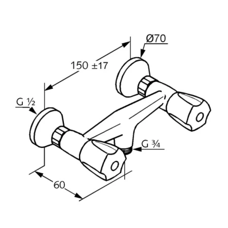 смеситель для душа kludi standard 262020515