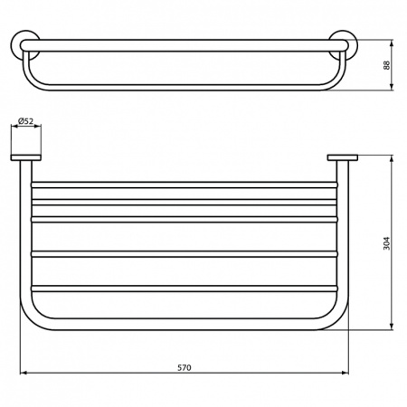 полка ideal standard iom a9106aa для полотенец