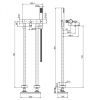 смеситель для ванны с душем fima carlo frattini spillo up f3034/4cr напольный