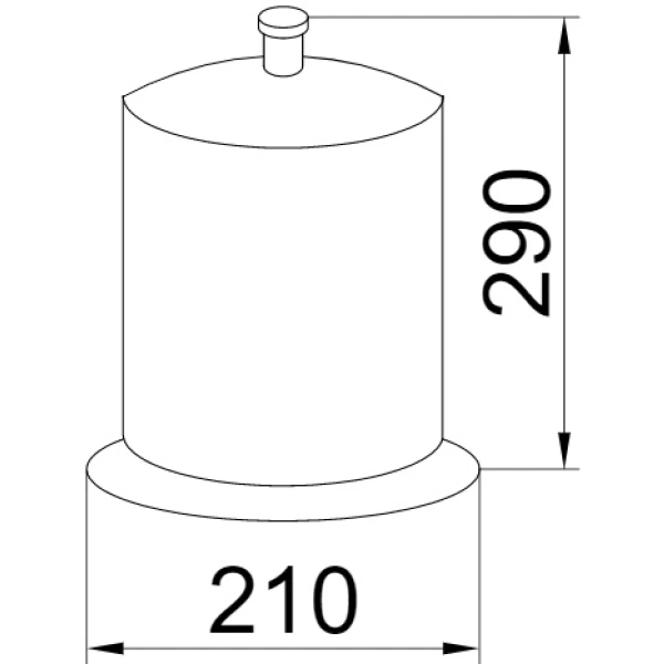 Ведро для мусора Boheme Puro 10708 цвет хром,стекло