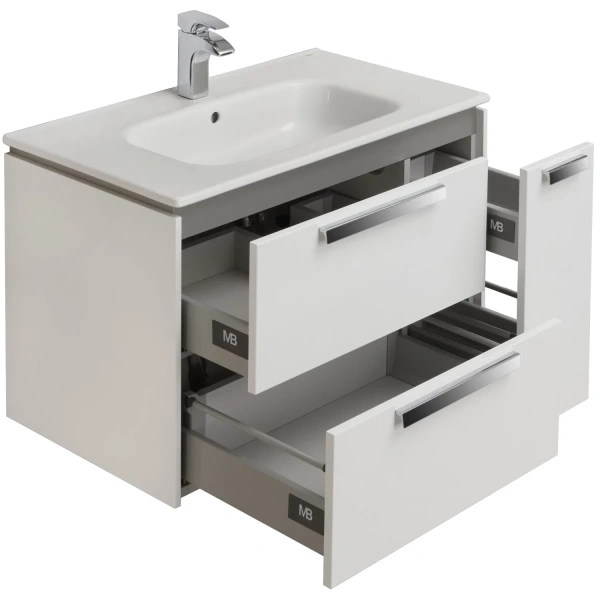 тумба белый глянец 80 см roca lago 857296806