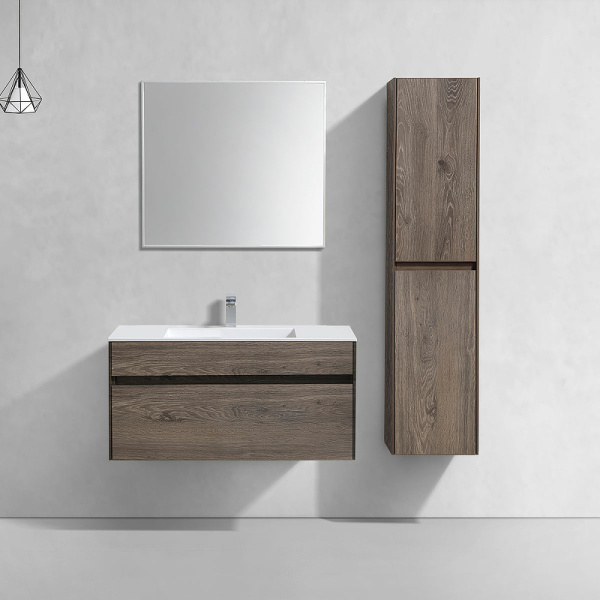тумба под раковину vincea chiara 100 vmc-2c100ro подвесная r.oak
