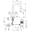 смеситель для раковины nicolazzi mac kinley 05 2236cr29