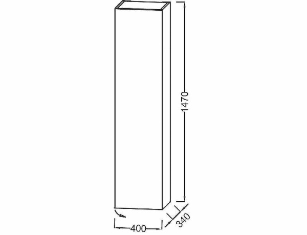 шкаф пенал jacob delafon 40 r eb1850d-n18 подвесной белый глянец 345007