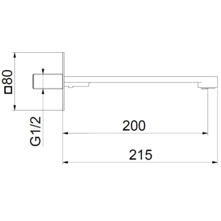 излив для ванны 200 мм webert one-x ac1073441