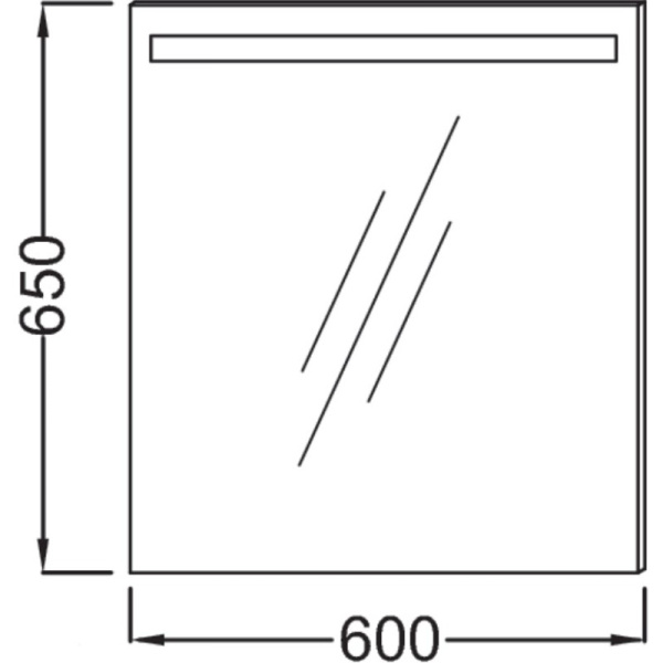 зеркало jacob delafon parallel eb1411-nf 60x65 см, с подсветкой с подогревом и ик-выключателем