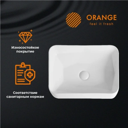 раковина-чаша orange 46 b02-460w белая