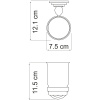стакан для зубных щеток wasserkraft ammer k-7028 цвет хром матовый