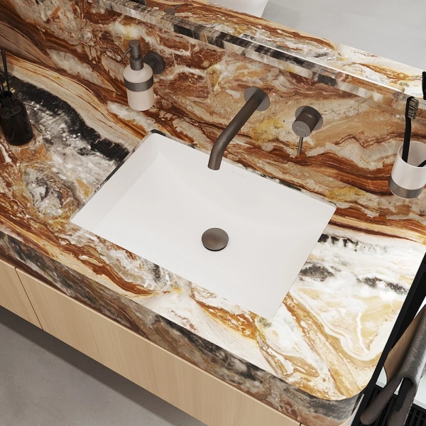 раковина aqueduto sotto sot0210 врезная, снизу, прямоугольная, 53x37.5xh22 см, белый