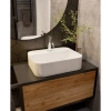 раковина aquame aqm5001 50.5x40 см, накладная, белая глянцевый
