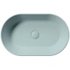 раковина gsi kube x 945815 накладная, 60x37 см, ghiaccio opaco (голубой матовый)