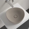 раковина villeroy & boch antao 4a7240am накладная, 40x39.5 см, almond с покрытием ceramicplus