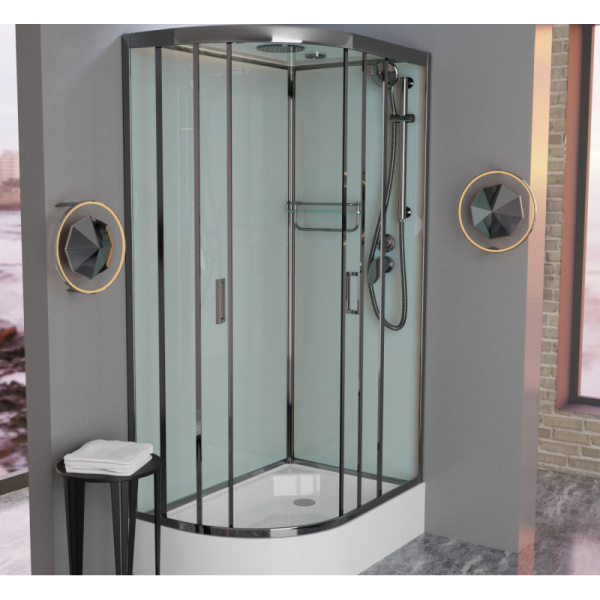 душевая кабина 120x80x220 см frank f412/1r brilliant 181009 прозрачное