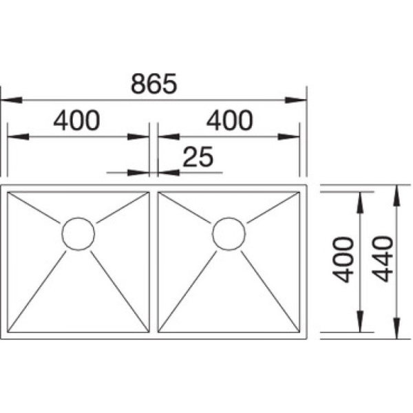 кухонная мойка blanco zerox 400/400-u 521620