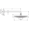 верхний душ с держателем hansgrohe raindance select s 27378400