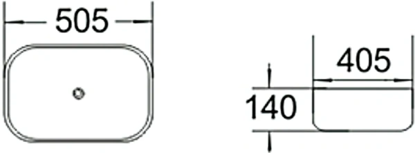 раковина 50,5x40.5 см santiline sl-1046