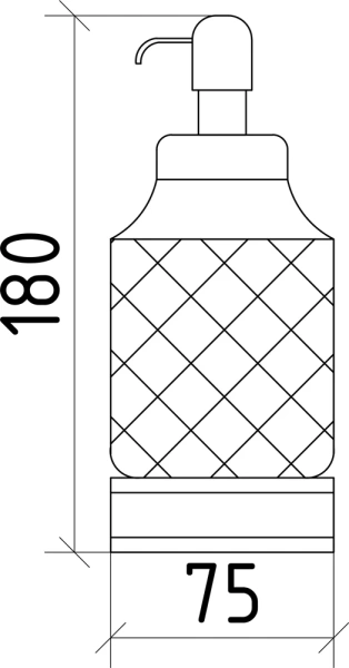 Дозатор для жидкого мыла Boheme Royal Cristal 10929-G Золото