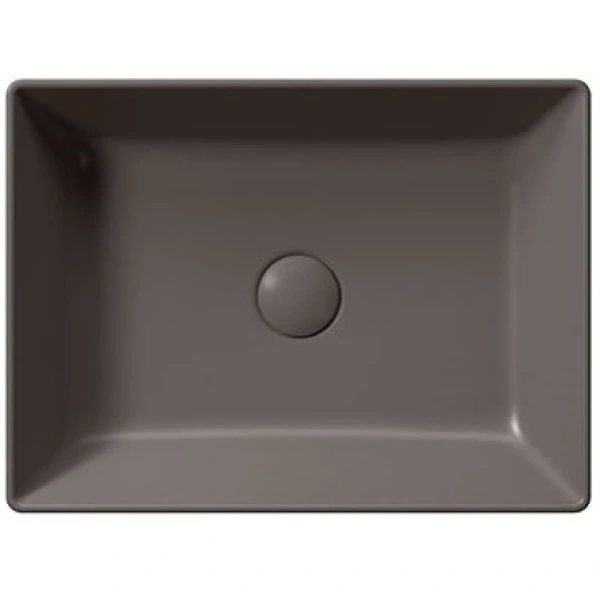 раковина gsi kube x 942916 накладная, 50x37 см, коричневый матовый