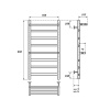 полотенцесушитель водяной point артемида pn14158p п6 500x800 c двумя полками цвет хром