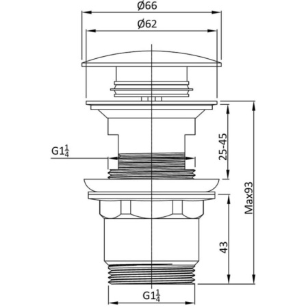 донный клапан vincea dpu-1b01bg