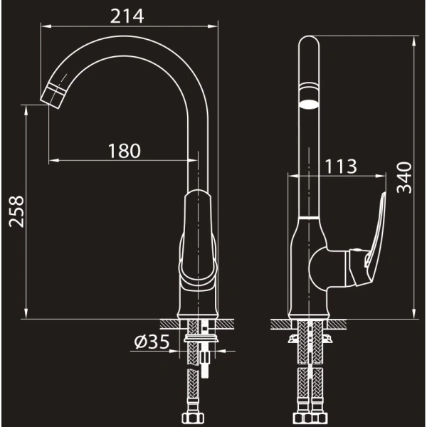 смеситель для кухни elghansa wieden 5670909