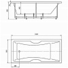 акриловая ванна aquatek феникс 180x85 fen180-0000043 без гидромассажа с фронтальной панелью с каркасом (вклеенный) со слив-переливом (слева)