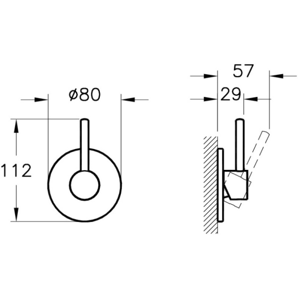 смеситель для душа vitra stop valve внешняя часть хром, a41457exp