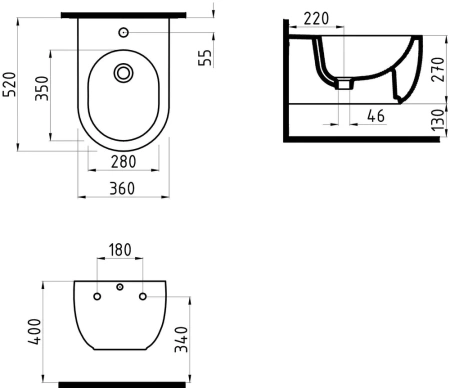 биде подвесное bien vokha mdba05201vd1w5000 белое