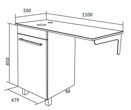 столешница под раковину 1marka wash 110 ц0000004097 над стиральной машиной белый глянец
