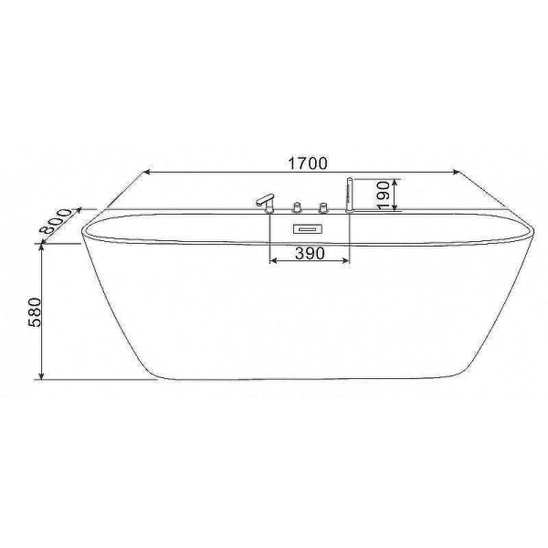 акриловая ванна esbano san marino-sm 170x80 esvasanmsm без гидромассажа