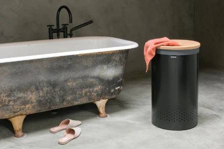 корзина для белья brabantia 120022 черная