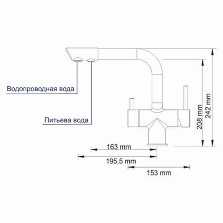 смеситель для кухни wasserkraft a8017 цвет хром