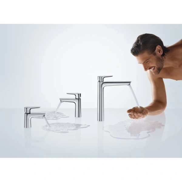 смеситель для раковины 110, coolstart, без донного клапана hansgrohe talis e 71714000