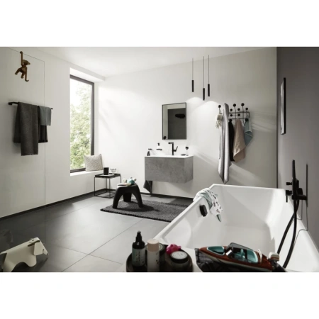 дозатор 200 мл hansgrohe addstoris 41745670, цвет черный матовый
