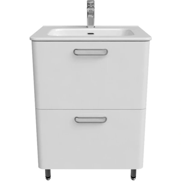 тумба с раковиной iddis brick белая, 60 см bri60wfi95k