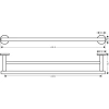 полотенцедержатель 64,4 см hansgrohe logis universal 41712000