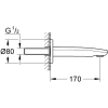 излив для ванны 170 мм grohe eurostyle cosmopolitan 13276002