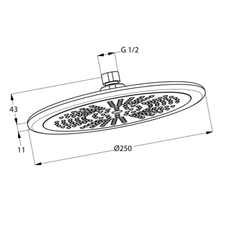 верхний душ 250 мм kludi freshline 675110500