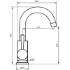 смеситель для раковины dorff logic d3002101ss нержавеющая сталь