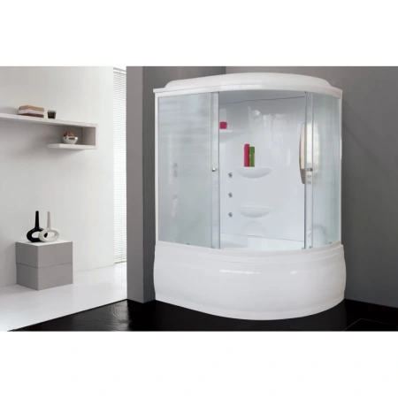 душевой бокс royal bath alp 140х95 rb140alp-c-l с гидромассажем