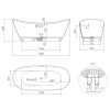 ванна из искусственного камня salini noemi 170 см 101712grh покраска по ral снаружи