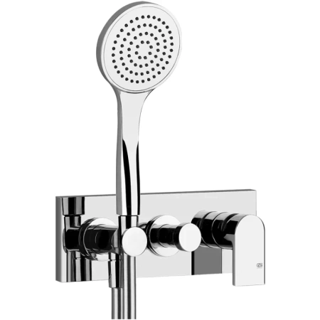 Смеситель Gessi Via Manzoni 44901#031 встраиваемый, внешние части, на 2 выхода, с душевым гарнитуром, цвет хром