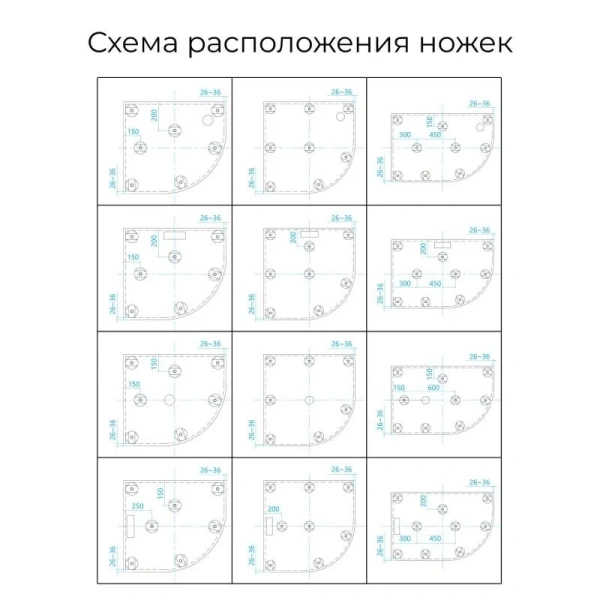 душевой поддон из искусственного камня rgw stone st/ar-g 120x90 16154129-02r графит