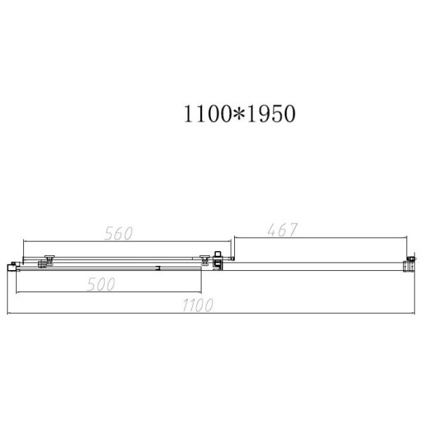 душевая дверь 110 см vincea slim-n vds-4sn110clb прозрачное