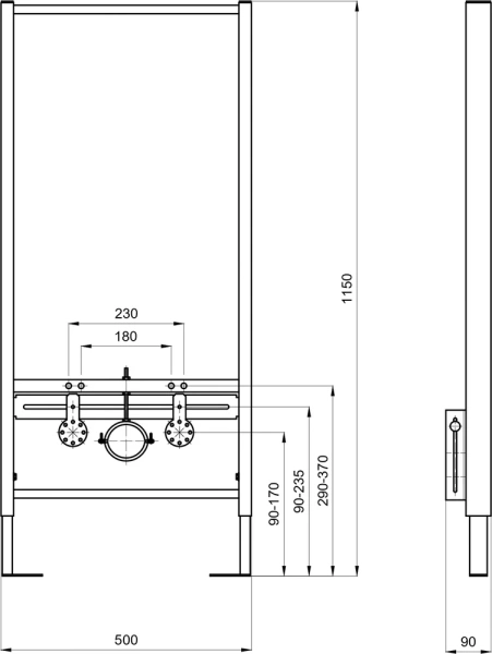 инсталляция aquatek standart insb-0000001 для биде