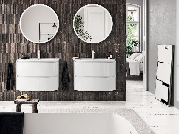 тумба под раковину berloni bagno way round 82 warbs2chd4c 101 подвесная, цвет ceramica lucido