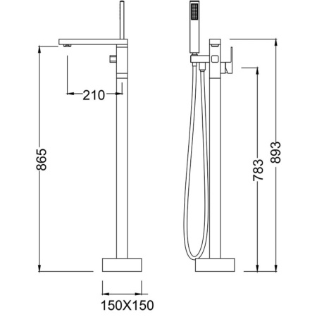 смеситель для ванны с душем timo selene 2200/00y-cr chrome напольный