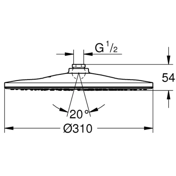 верхний душ 310 мм grohe rainshower 26561000