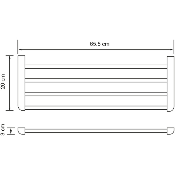 Полка для полотенец WasserKRAFT Kammel K-8311 цвет хром