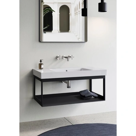 раковина gsi nubes 9651111 подвесная/накладная, 100x50 см, bianco lucido (белый глянец)